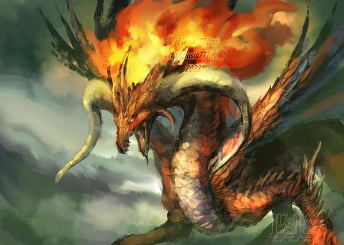 #今月描いた絵を晒そう ドラゴン 