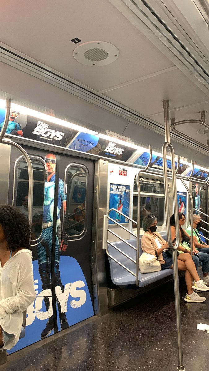 ChineseAdoptPod's tweet photo. Solid marketing execution #TheBoys #amazonprime A train on the A train https://t.co/F3gpssyMBu