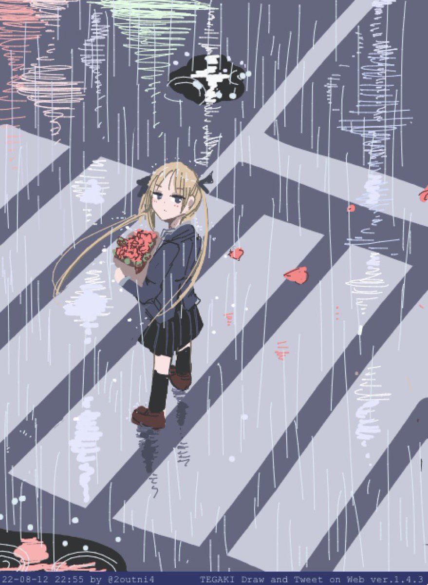ソーニャ(キルミーベイベー) 「#今月描いた絵を晒そう kmb編。雨が降ったり星に手を振りかざしたりする迷いある」|24のイラスト
