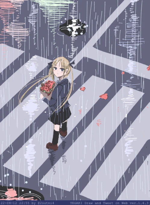 #今月描いた絵を晒そう kmb編。雨が降ったり星に手を振りかざしたりする迷いある月でもあった。 