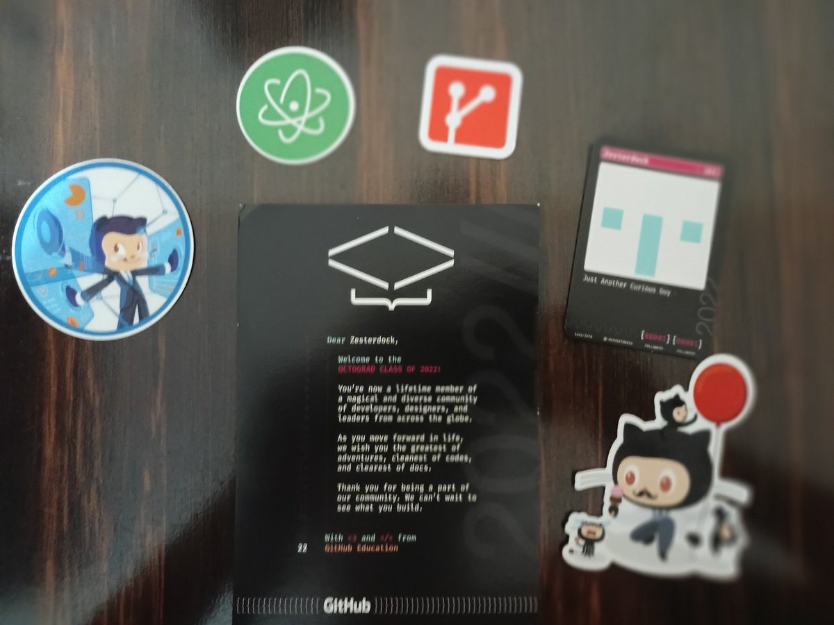 queue_jet's tweet image. Thanks @github, @GitHubEducation Finally got  #GithubGraduation stickers 🎉🎉
