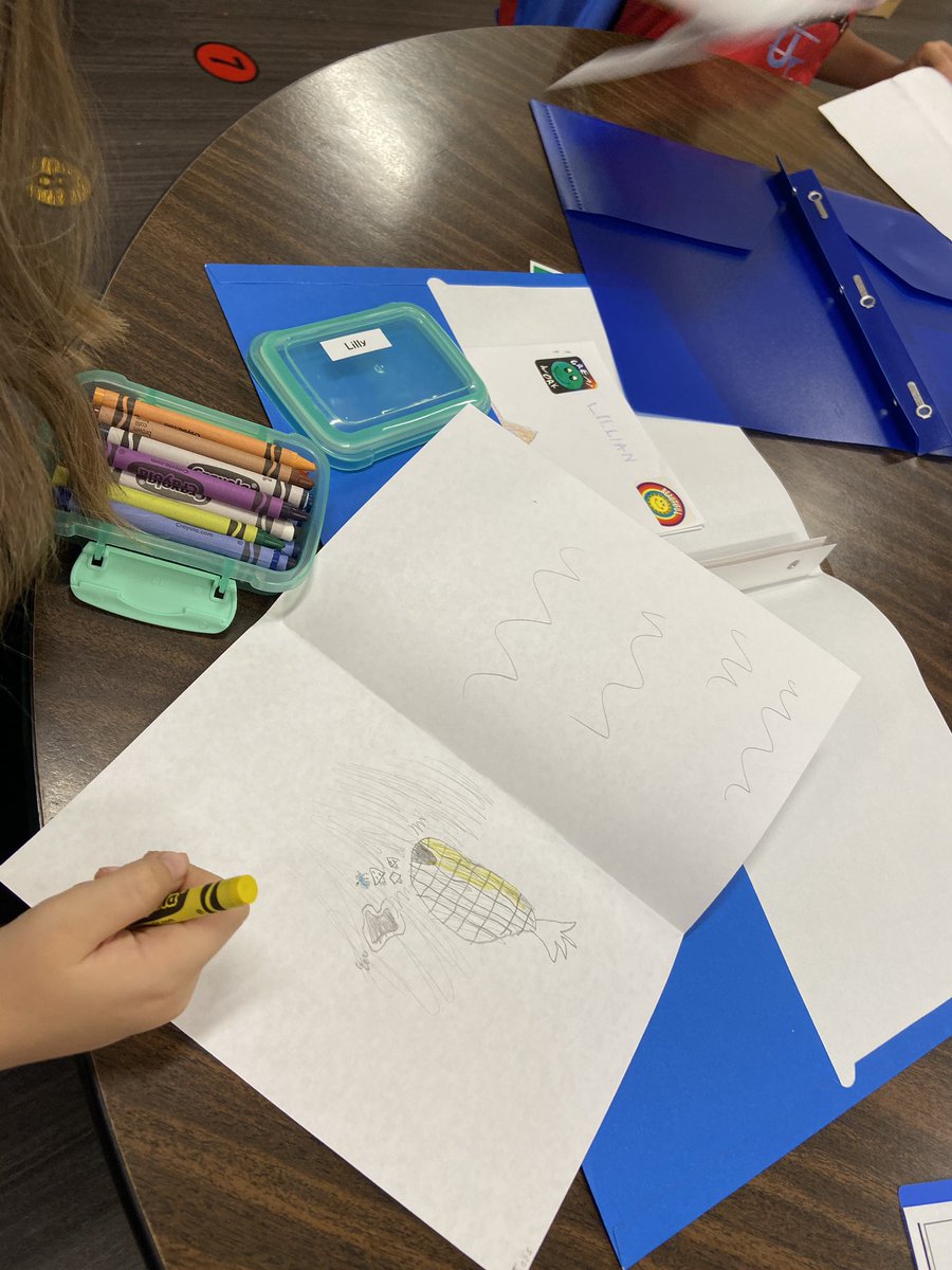 mooretolearn's tweet photo. Mr. Han has some amazing writers making books in his kinder class! Mario & Luigi, pineapple 🍍 houses, 🪱 in the dirt, etc! Young writers are my favorite! @BSE_Bobcats1 #RISDBelieves #risdlitandint #primarywriters @RISDLitandInt https://t.co/ws57Vvo8dw
