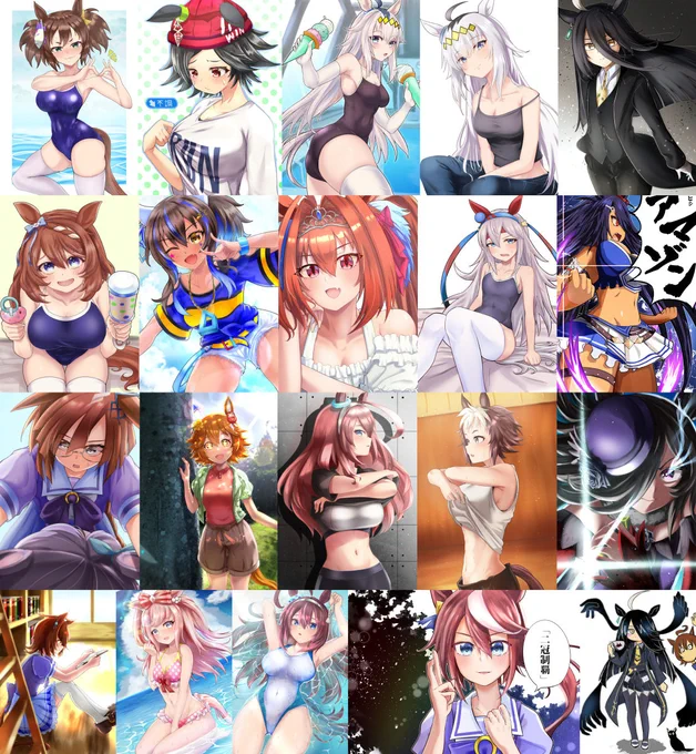 #今月描いた絵を晒そう #ウマ娘  ブルボンスイッチ以外だと20枚くらい?お気に入り3枚 