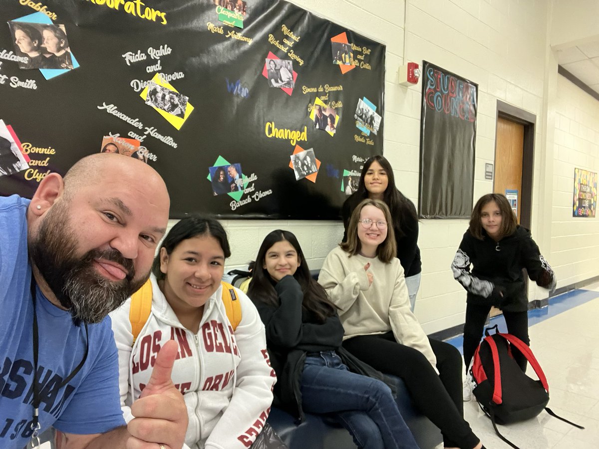 I absolutely love WakeUp Wednesdays. Being able to play lively, upbeat relevant music &amp; fist bump/greet our students as they arrive Warms my heart. Today was even more special; some of my 1st period kiddos hung out &amp; partook in the fun. <a href="/GRISHAM_MS/">Grisham MS</a> #LoveMyCampus #ThisIsTheWhy