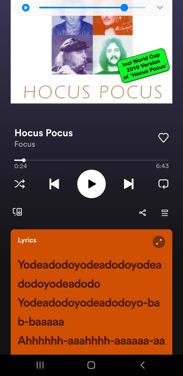 noticeofmeowery's tweet photo. Not sure I needed these lyrics to Hocus Pocus https://t.co/uIwwT0Mpcj