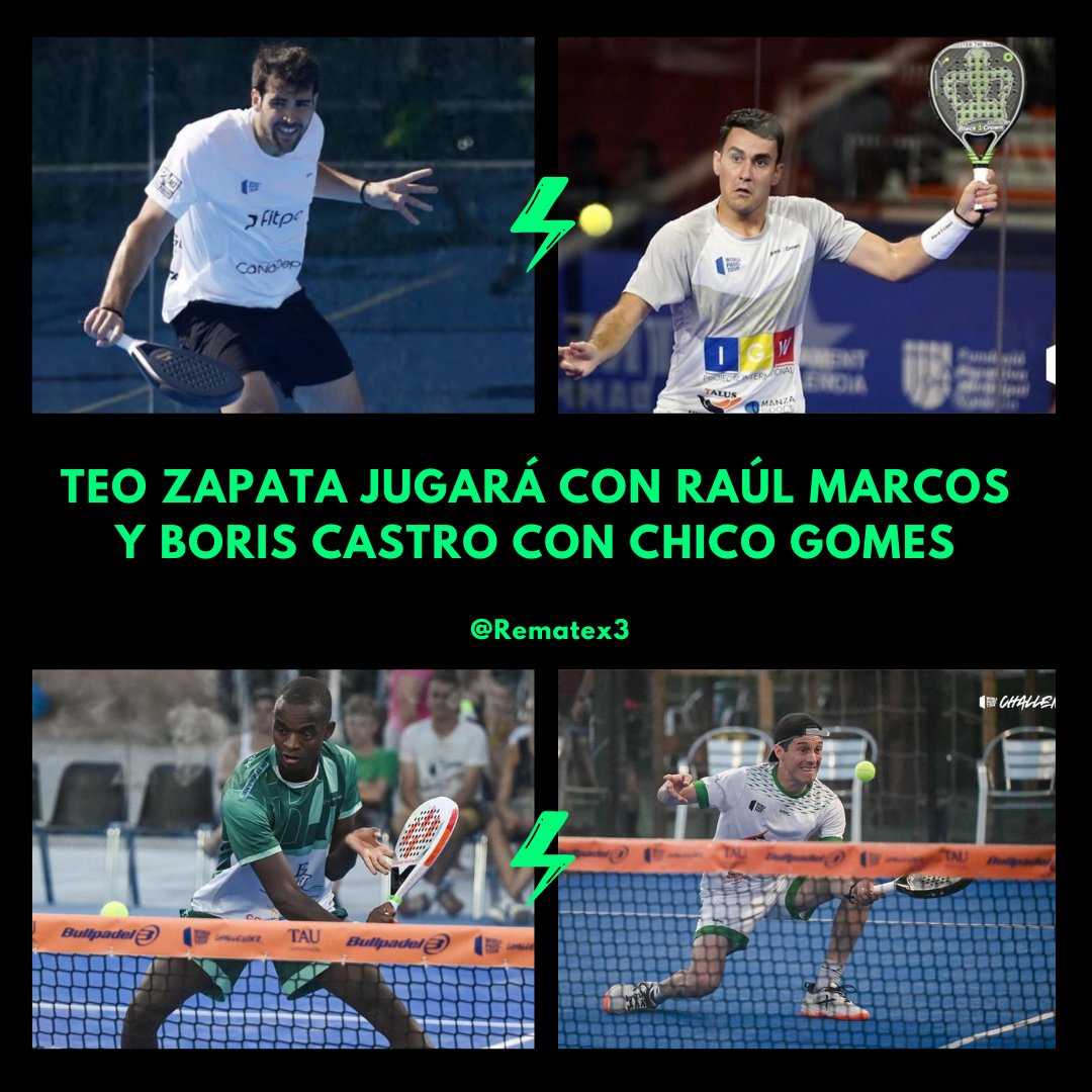 🔥 NUEVAS PAREJAS 🔥

Una vez llegados al ecuador de la temporada, algunas parejas deciden cambiar.

👉 Teo Zapata (<a href="/TeoZapatap/">Teo Zapata</a>) jugará con Raúl Marcos (<a href="/raulitomarcos/">Raúl Marcos Durán</a>) 

👉 Boris Castro (<a href="/boriscastro_g11/">🇨🇲 PANTHER🌹⏳💀</a>) formará pareja con Chico Gomes (<a href="/ChiconGomes/">Francisco Gomes</a>) 

instagram.com/p/Ch7XaevIl-7/…