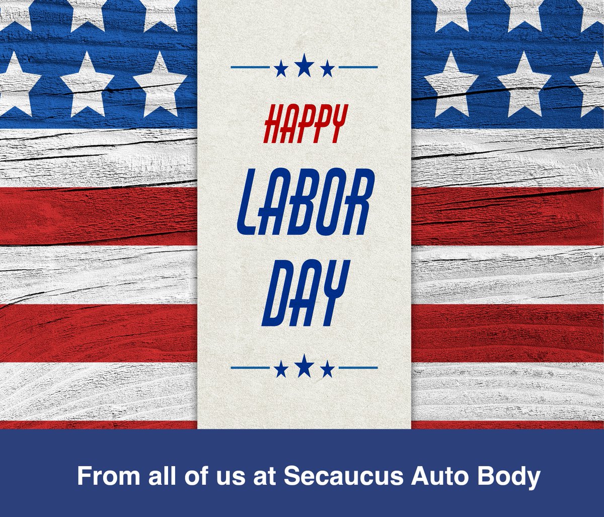 SecaucusAuto's tweet image. Secaucus Auto body’s team wishes you a happy and safe Labor Day. Happy Labor Day. #CollisionRepairSecaucus