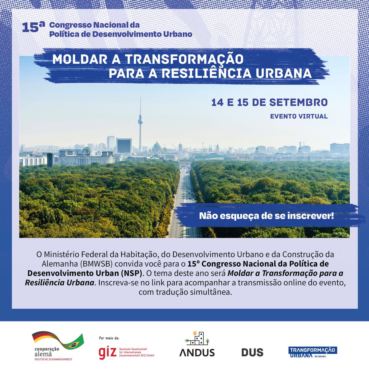 Habercities's tweet photo. @bbsr_bund @BMWSB_Bund @Gemeindebund @staedtetag Die @giz_gmbh Brasilien überträgt den Kongress Live mit Simultanübersetzung auf portugiesisch für Städte und Interessierte in Brasilien. https://t.co/iDyAK2EnDn