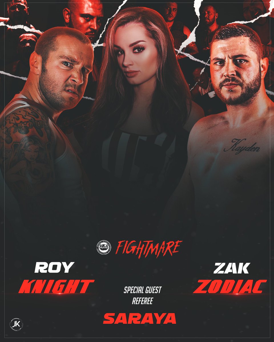 The family will be reunited again in a ring. 
@RealRoyKnight Vs  @TheZakZodiac
 and  @RealPaigeWWE will be the special guest referee.  #FightmareIV @WAW_UK 🤯