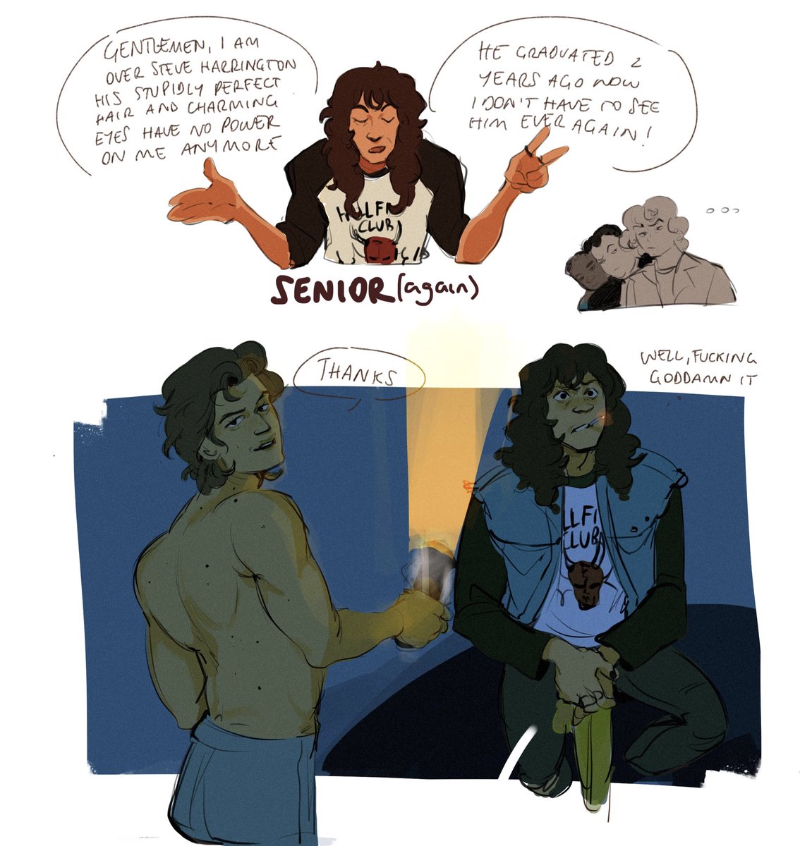 mardyart's tweet image. where everything is the same but eddie has been there since s1

#steddie #StrangerThings #StrangerThings4 #StrangerThingsfanart