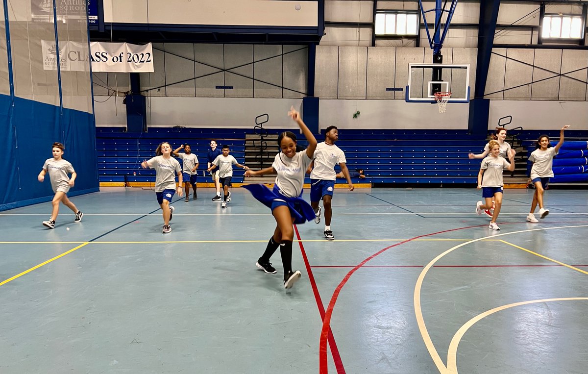 AntillesVI's tweet photo. They’re called “cherry-pickers,” and are part of the warm-ups our seventh graders did before taking their fitness test today - though we have a feeling our students had a little more fun than they let on ;) #LookAtThatSmile #Wellness https://t.co/oROReWDy1n