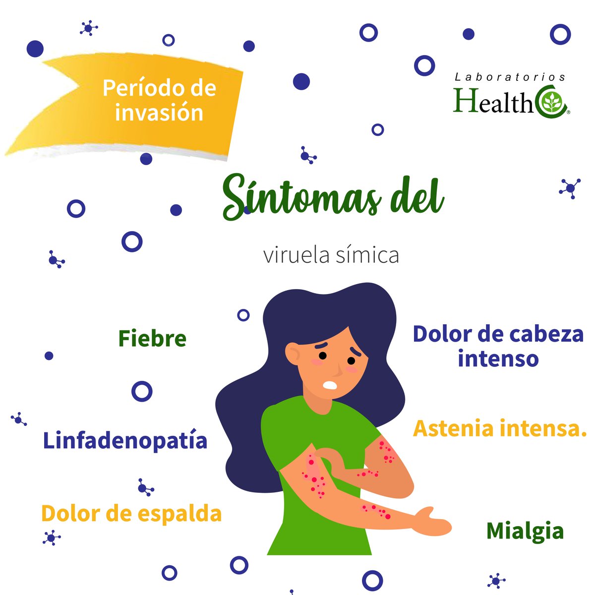 HealthcoL's tweet photo. La "viruela del mono" o "viruela símica” primer caso confirmado en El Salvador.
te contamos los síntomas del período de invasión.
.
.
.
#HealthCo #natural #orgánico #medicina #prevención #salud #virueladelmono #viruelasímica #ElSalvador https://t.co/Acj4bfOcxn