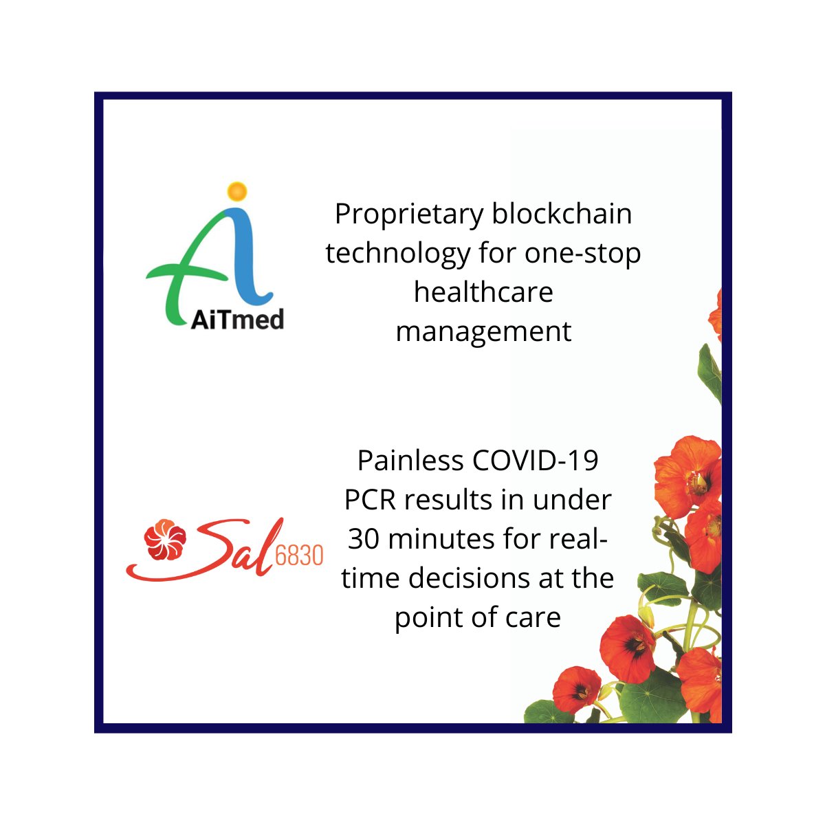 Pleased to join AiTmed on #blockchain #telehealth platform with #Sal6830 #covidtesting for their network of ambulatory care, surgery centers, and specialty clinics. One-of-a-kind telemedicine and first-of-its-kind #saliva #PCR test for #pointofcare. prn.to/3B3vLBe