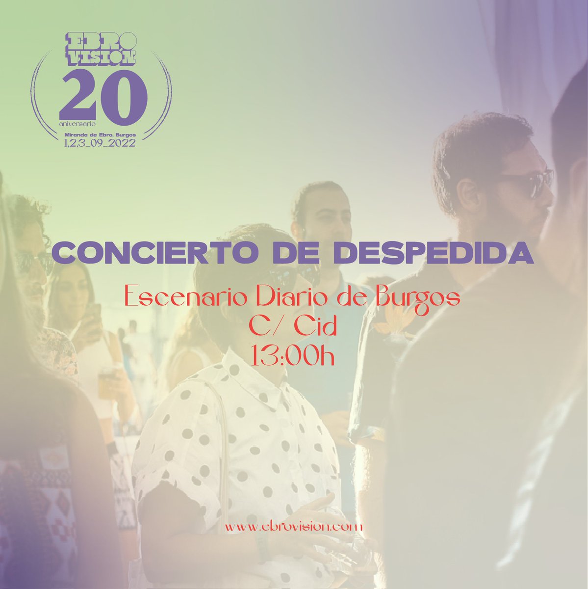 En esta edición tan especial no podíamos dejaros ir sin despedirnos hasta el año qur viene, ¿verdad?

Por eso, nos veremos el domingo en el Escenario Diario de Burgos (C/Cid) a la 13:00h con el último concierto sorpresa 🌾 de la edición. 

¡No te lo pierdas!