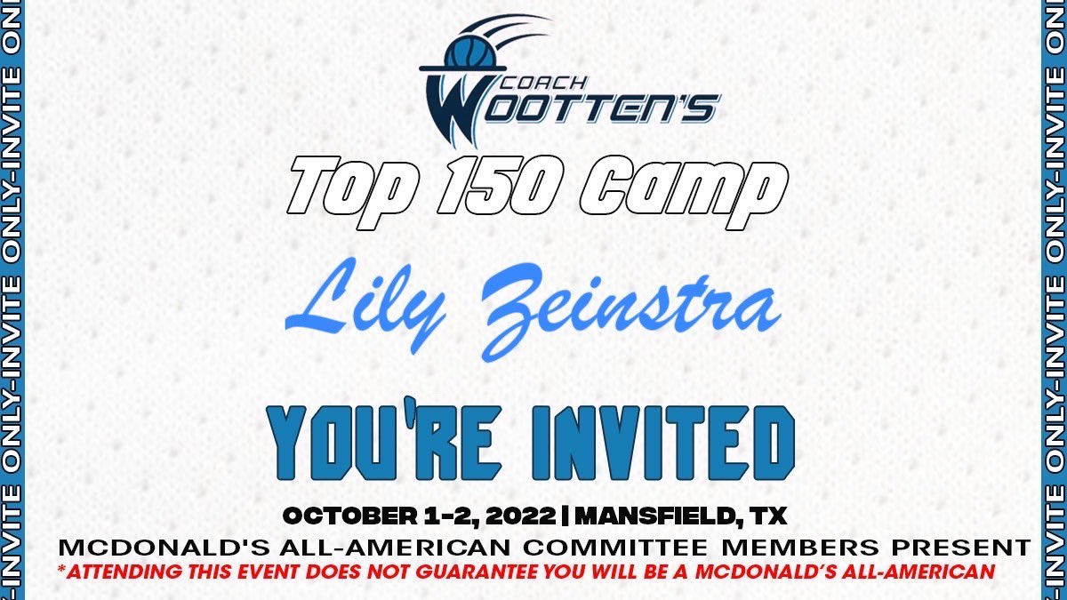 Lily Zeinstra (@lilyzeinstra) on Twitter photo Very excited to receive an invite to Coach Wootten’s Top 150 camp!! #Wootten150 <a href="/Wootten_Camp/">Coach Wootten's Basketball Camp</a> <a href="/Drivebball1/">West Michigan Drive Girls Basketball</a> Very excited to receive an invite to Coach Wootten’s Top 150 camp!! #Wootten150 <a href="/Wootten_Camp/">Coach Wootten's Basketball Camp</a> <a href="/Drivebball1/">West Michigan Drive Girls Basketball</a>