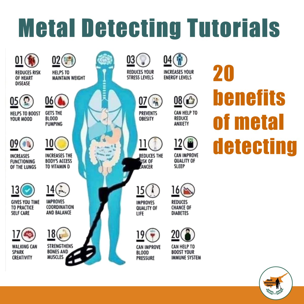 detectoristscy's tweet image. 20 benefits of metal detecting
#metaldetectingcyprus
#metaldetectingcy
#metaldetecting