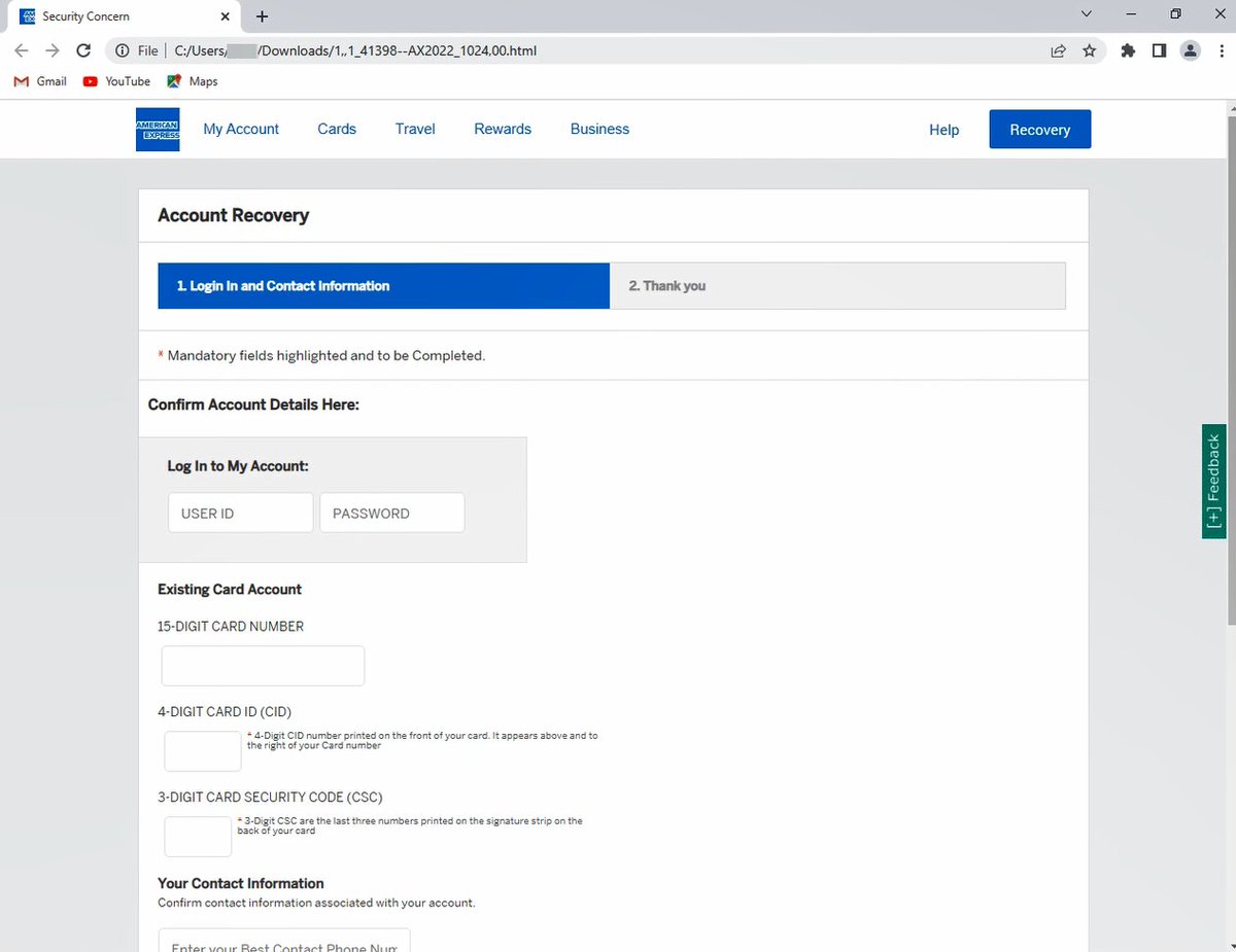 joshjaggard's tweet photo. @AmericanExpress #phishing campaign with HTML attachment that loads from obfuscated script (hxxps://ik[.]imagekit[.]io/PPDTMQfbrM/mobile[.]js?id=20224174). Creds posted to hxxp://www[.]financialexchangecorp[.]com/counter/contact[.]php &amp; /readme[.]php. @illegalFawn https://t.co/mxLskBQBjs