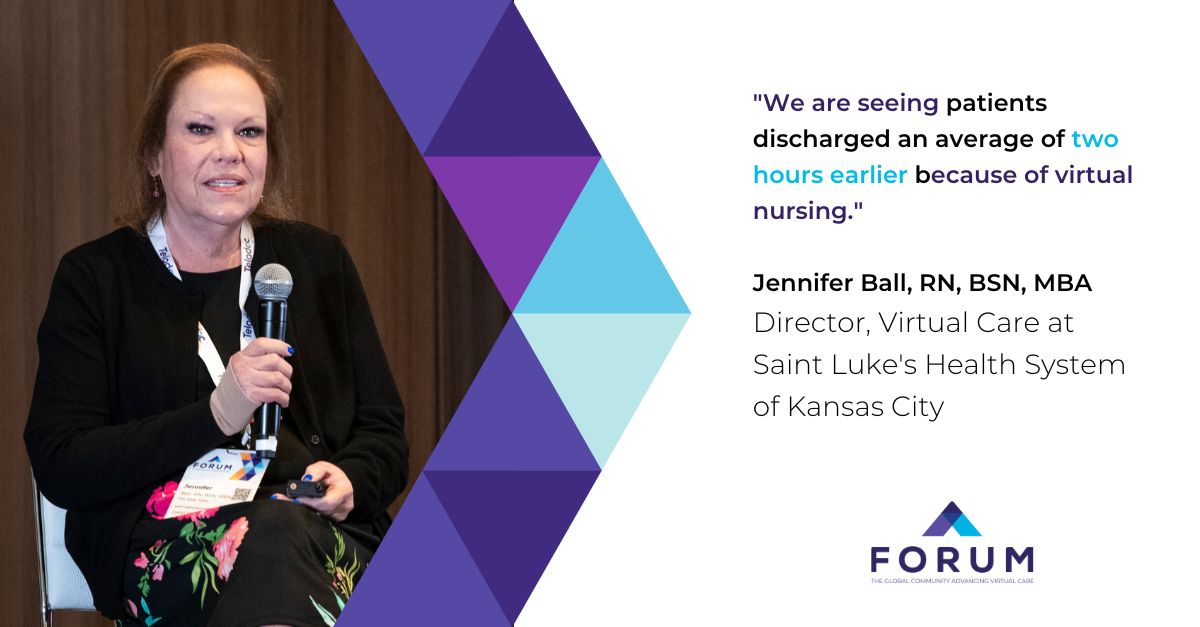 TeladocHealth's tweet photo. Learn how the #virtualnursing unit at @saintlukeskc increased nurse satisfaction and retention: https://t.co/JKsUfxDN3N
#Forum2022 #virtualcareforward https://t.co/p0FcEzqq3h