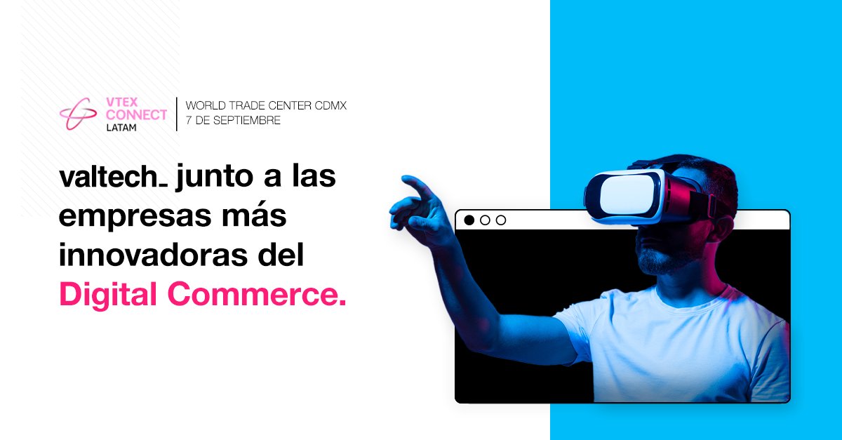 ValtechLatam's tweet image. ¡El Digital Commerce al nivel de los mejores! ​🏆 
Prepárate para conversar sobre las tendencias tecnológicas actuales de Digital Commerce.​📈🧑‍💻
📅7 de septiembre ​| ⏰9:00 am​

📍WTC CDMX ​

Inscripciones: bit.ly/3QY0lBD 🎯

#vtexconnectlatam #DigitalCommerce #Vtex