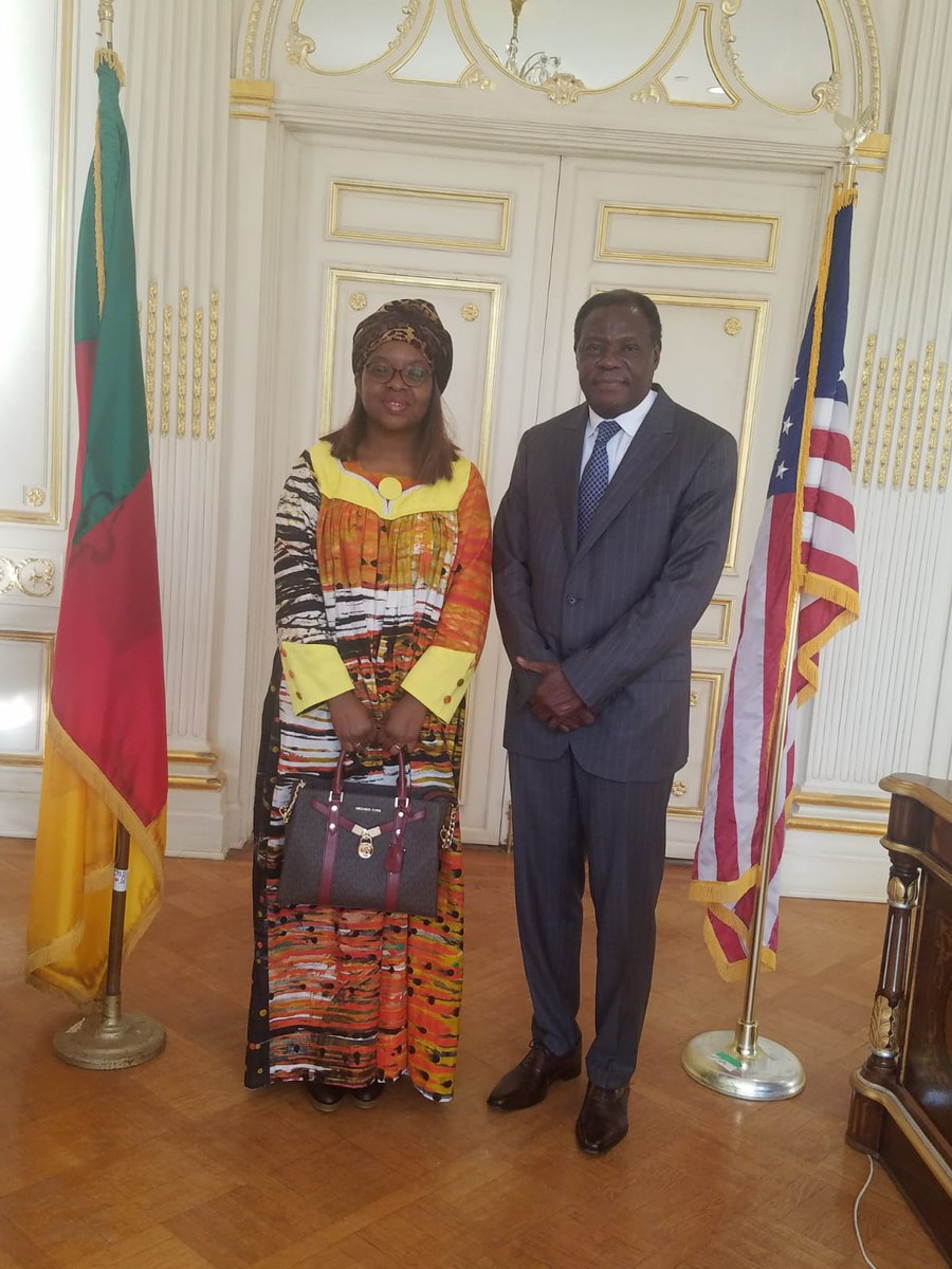 RMengada's tweet photo. #News
Pendant mon séjour à Washington DC, j'ai eu des entretiens avec S.E.M.l'Ambassadeur du Cameroun aux USA. Les différents échanges ont porté sur comment valoriser davantage les richesses de notre cher et beau pays aux USA. À ce sujet, nous vous réservons de bonnes #surprises! https://t.co/PfoU9Y6YfA