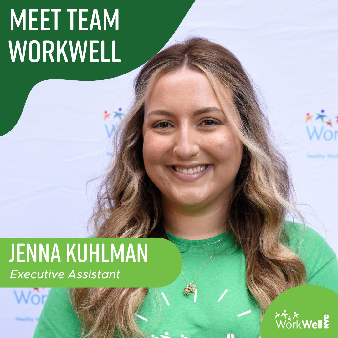 Say hello to Jenna! Jenna keeps everything running here at WorkWell NYC, and we could not be more grateful! When she's not in the office with us, Jenna is out exploring New York City with her dog and baking up a storm in the kitchen. 🍪🐶

#WorkWellNYC