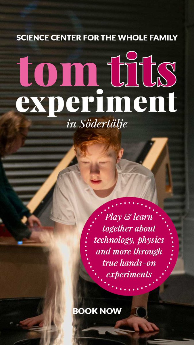 Tom Tits Experiment has four floors and a large park and is located about 30 km from Stockholm. Since 1985, this science center has aimed to teach science and technology in a fun, inspiring, and interactive way. And since they have 175,000 visitors a year, they have succeeded.