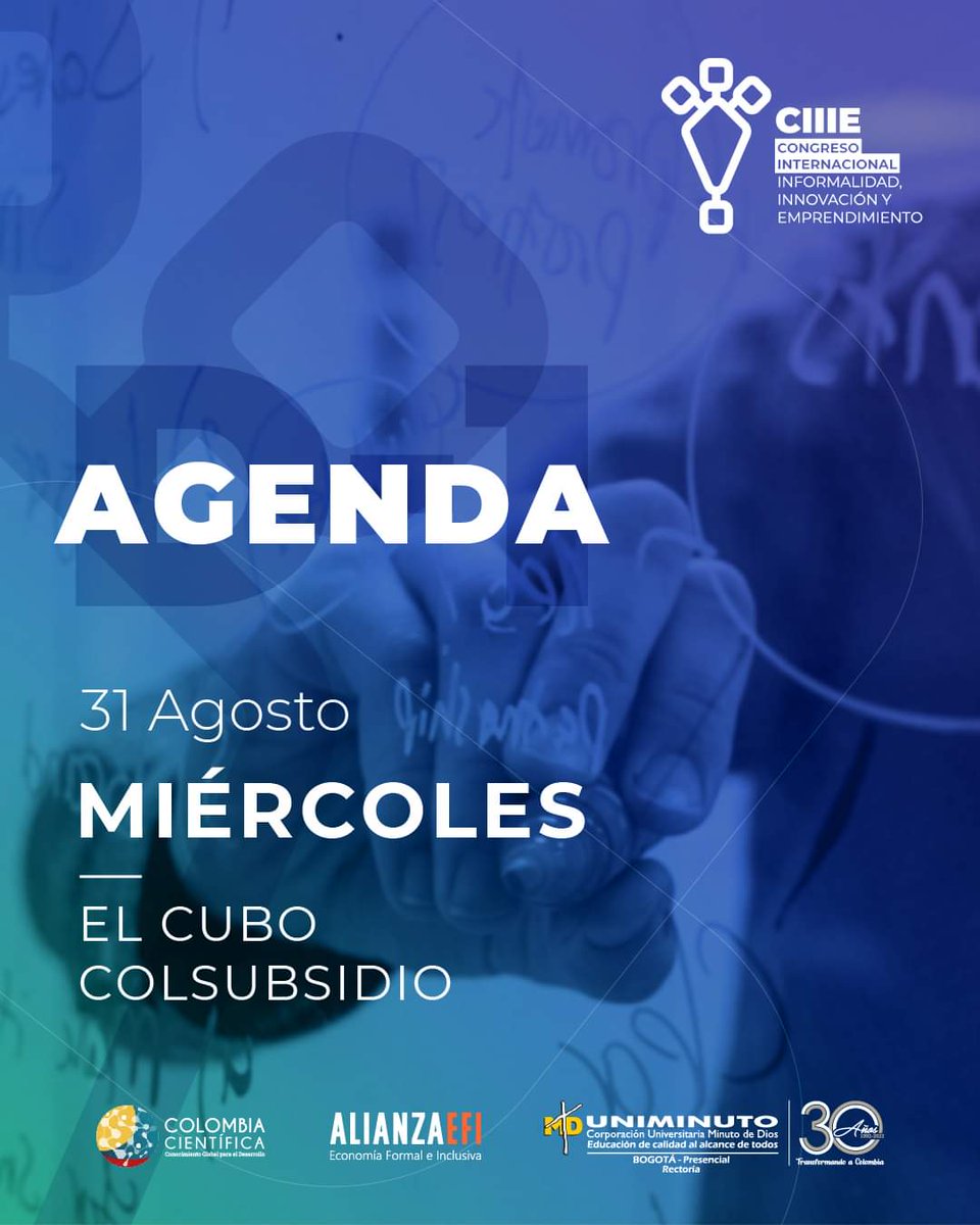 AlianzaEfi's tweet photo. Damos inicio a la jornada de la tarde en nuestro primer día de #CIIIE.
No se pierdan ninguno de los eventos que tenemos para ustedes.
En este link pueden seguir la transmisión en vivo:https://t.co/dpEcjhhYW7
#SomosColombiaCientífica. https://t.co/ev2eJRrr0S