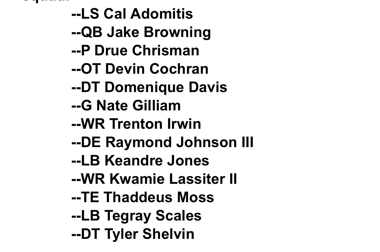 Jay Morrison on Twitter "The official practice squad signings are the