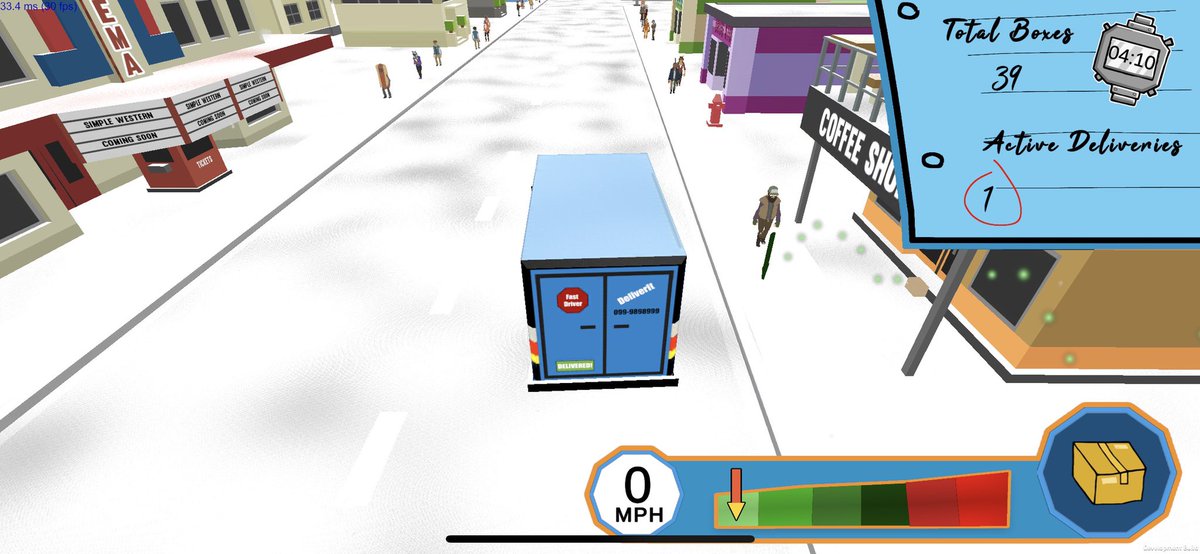 Snowing or raining, hot or cold your job is to get deliveries done. Do you have what it takes? Coming soon #deliverit #game #gamedev #mobile #Delivery #snow #rain #summer #winter