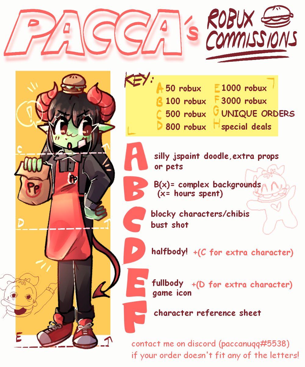 paccanuqq's tweet image. finaly revamped my commission sheet.. no slots, will close when i feel like it 
#robloxart #RobloxCommissions