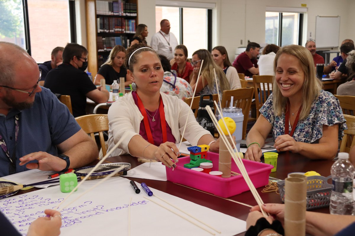 PortByronCSD's tweet photo. It was a lot of smiles and laughter during day one of staff development. 

Our teachers were tasked with creating a sport that hasn't been invented yet using only the materials in their buckets! There was a lot of problem-solving and working as a team.

#GoPanthers https://t.co/gb2I8WvdqN