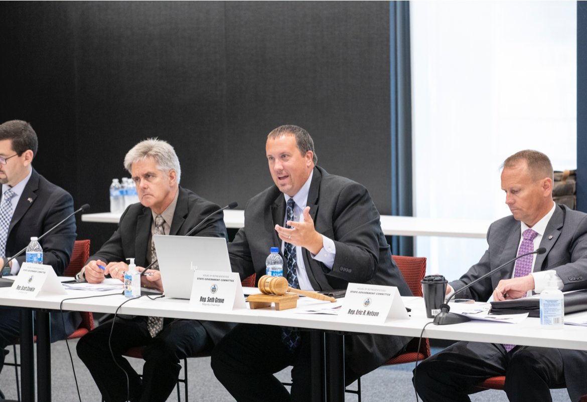 pa_blockchain's tweet image. PBC President Dominic Folino spoke to the PA House State Government Committee on the importance of cybersecurity and blockchain in the Commonwealth. 

He was joined by Christopher Halvorson, Dr. Ariel Zetlin-Jones, and Tyler Clark.