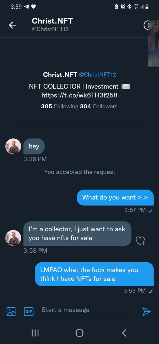 WinterFoxYokai's tweet photo. LMFAO can anyone explain to me how a pregnancy/ERP account gives of NFT sale vibes?????? https://t.co/lu5xlZOARv