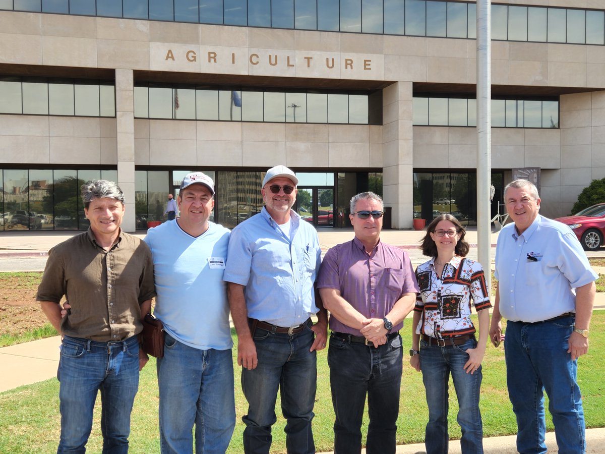 tclaycami's tweet photo. Tony Clayton
@tclaycami
Thanks to the Oklahoma Cattle Industry and the Oklahoma Department of Agriculture for the great industry tours this week for our guest from Veterinary Services and Animal Health Ministry of Agriculture and Rural Development, State of Israel. https://t.co/4zYHRcUTE9