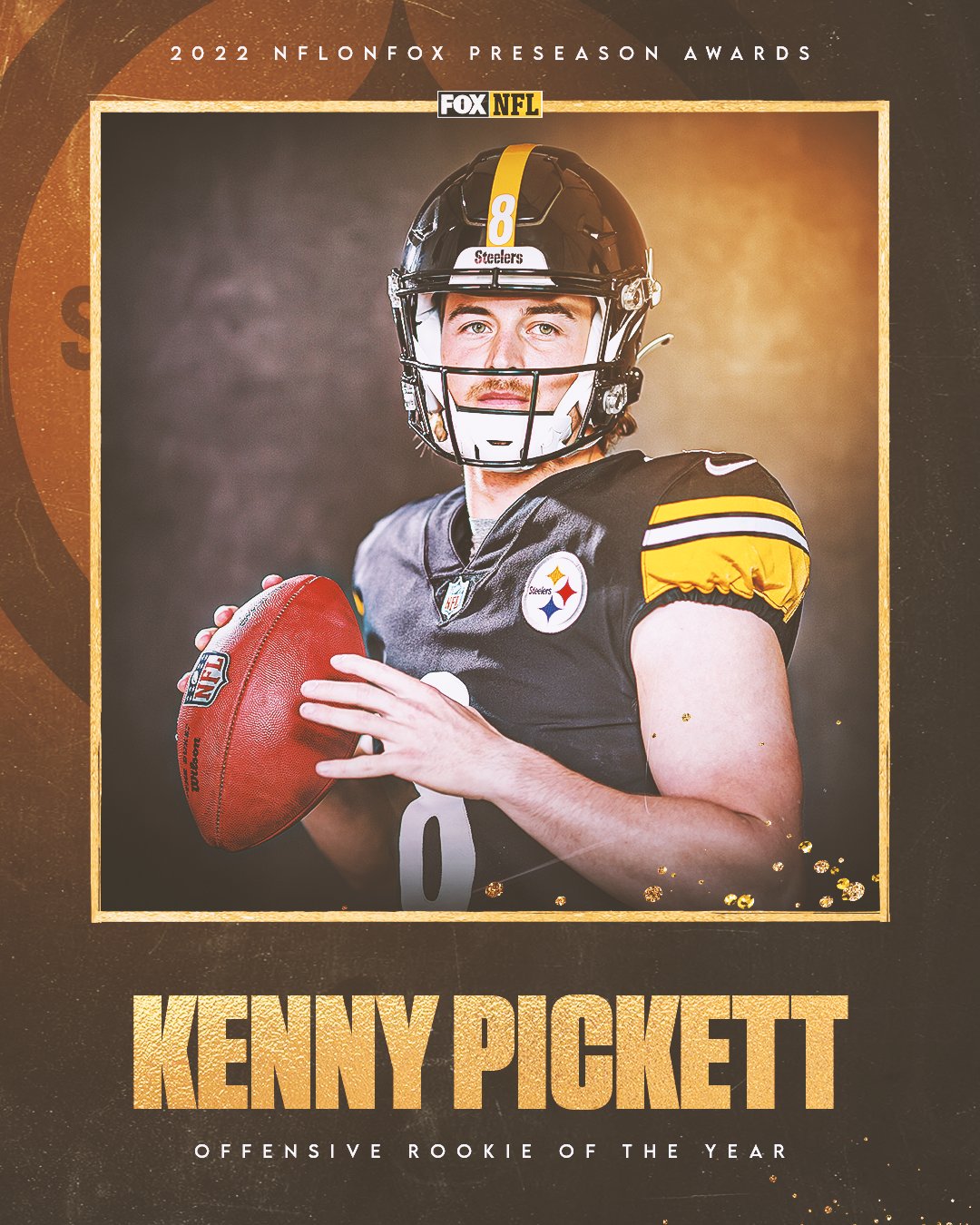 FOX Sports: NFL on X: 'The projected 2022 Offensive Rookie of the year is @ steelers QB @kennypickett10, as voted on by the NFL on FOX fans!   / X