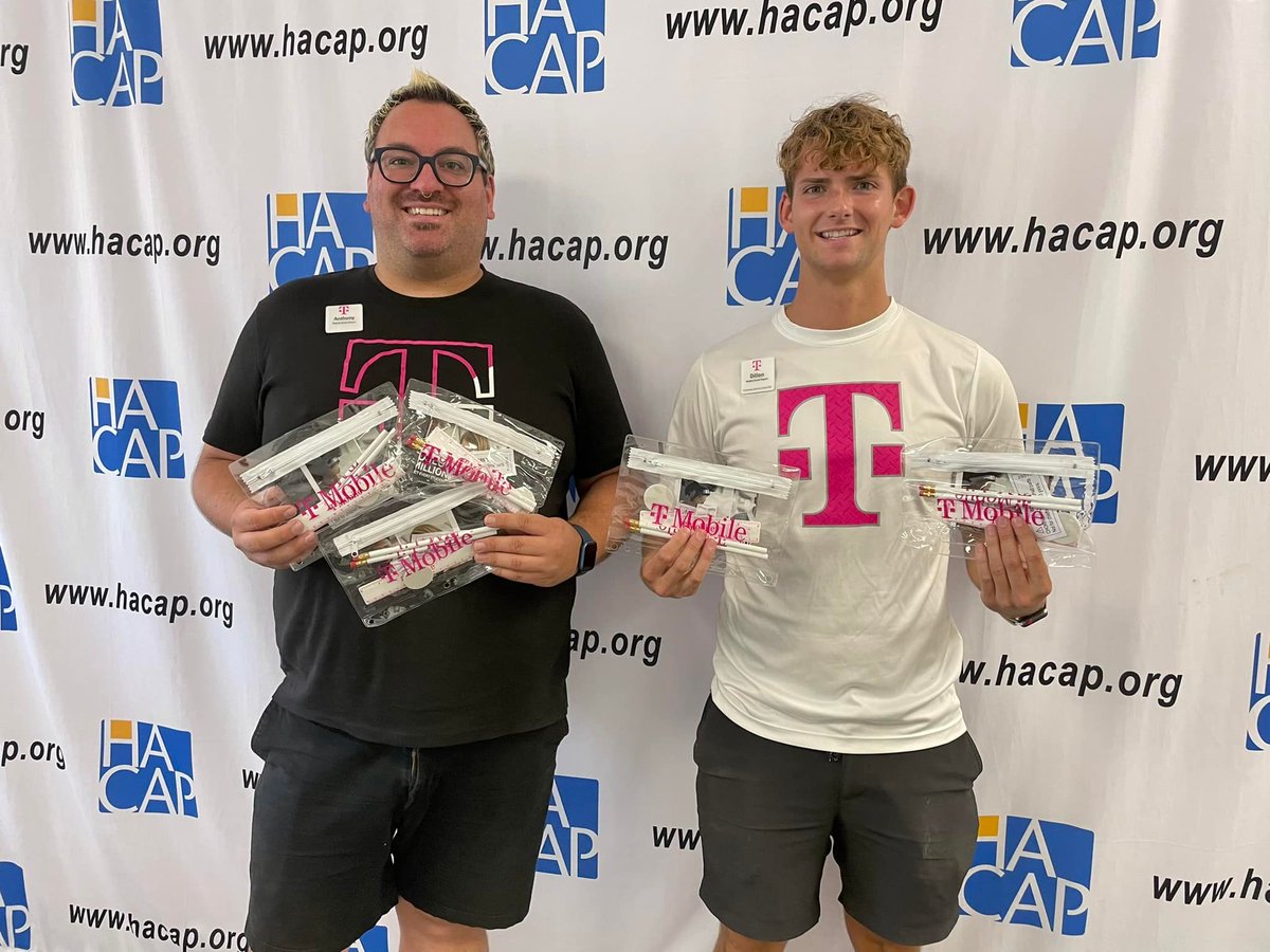 Thanks <a href="/TMobile/">T-Mobile</a> for donating 90 of these back to school bags that our families in Head Start will use. Inside is information on T-Mobile’s Project 10 Million, brining free internet access to families in need with students in grade school.