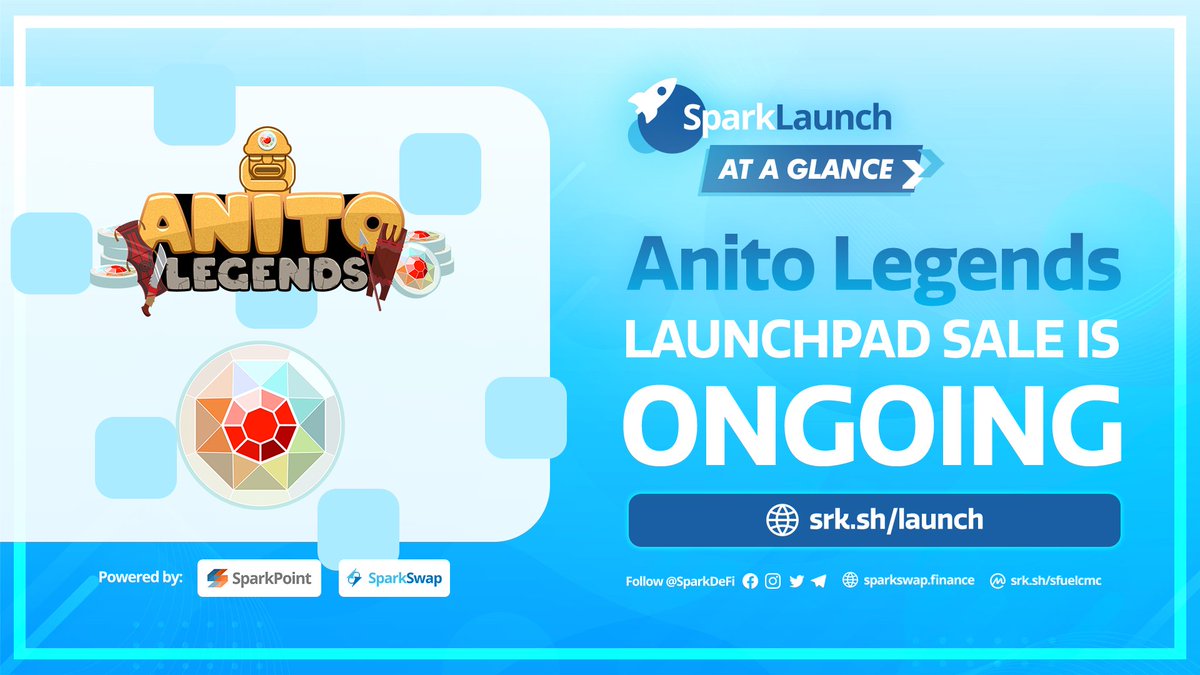 SparkDeFi's tweet image. Have you purchased your $LARO tokens yet? The 2nd round of the @AnitoLegendsNFT #IDO sale is ongoing! In this round, there is NO LIMIT on how much a tiered participant can buy, and will only close once all tokens are sold. 
Go to srk.sh/launch to participate! 🚀