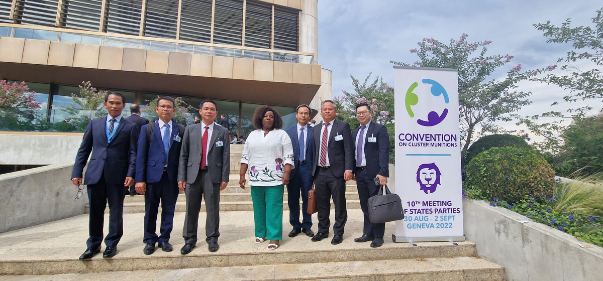 UNDPLaoPDR's tweet photo. 10th Meeting of States Parties to the Convention on Cluster Munitions #CCM is #happening frm 30 Aug- 2 Sep 2022➡️ #10MSPCCM 🇱🇦 delegations will deliver a statement on country’s status &amp; operations 👉 accomplish #SDG18 Lives safe frm #UXO  
🔎 #10MSP ➡️  https://t.co/v72vztpEin https://t.co/VAq1GR5V3L