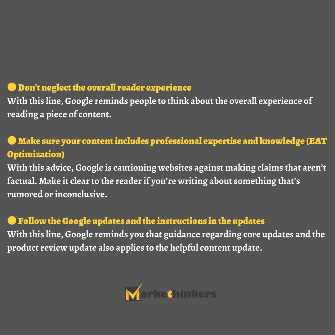 markethinkersgl's tweet image. Hey guys!

Did you see our posts about Google Helpful Content Update? Let&apos;s take a look at our posts! 🚀

#googlehelpfulcontentupdate