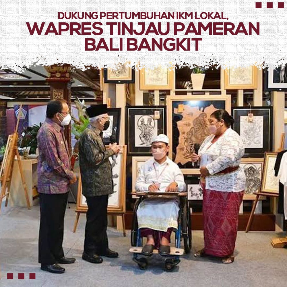 AprilianiArifah's tweet photo. Dukung Pertumbuhan IKM Lokal, Wapres Tinjau Pameran Bali Bangkit

Garner | #JUNGKOOKDAY | #SOJUNGHWANู | HAPPY BIRTHDAY MY LOVE | #유진이의스물을다이브가축하해 | maknae | Mona | #트레저_에게로_직진한_일억뷰 | Kapolri Tegas | Kranji https://t.co/mLqLamrcel