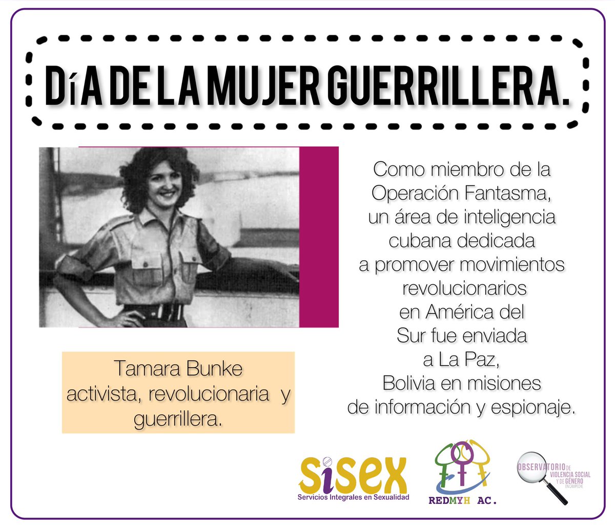 ¿Nada será mi nombre alguna vez? ¿Nada dejará en pos de mí en la tierra? Al menos flores, al menos cantos…’

Poema encontrado en la mochila de Tamara Bunke