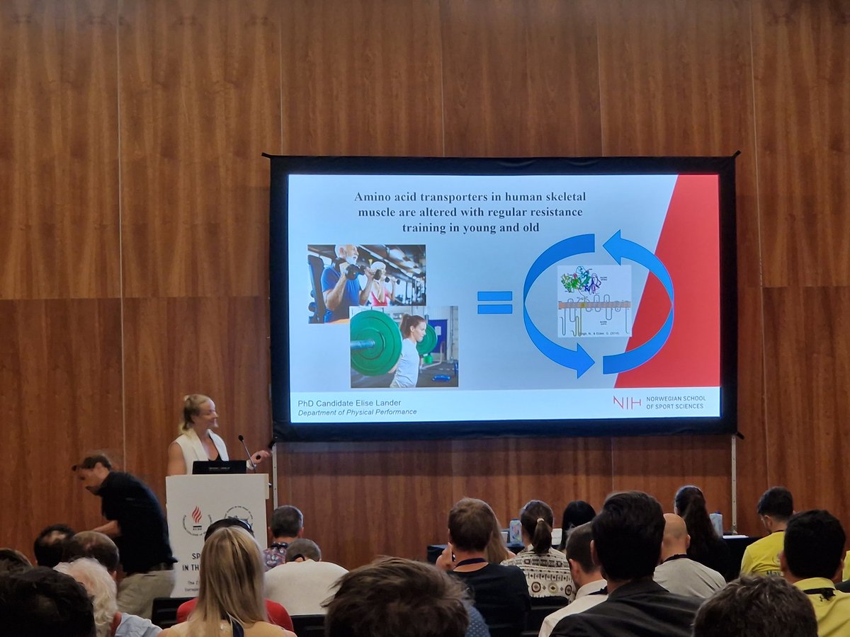 nih_physicperf's tweet photo. @elise_lander showing that amino acid transporters in human skeletal muscle are altered with resistance training 💪 #ECSS2022 @E_C_S_S #ecss https://t.co/arQZcUp8Oc
