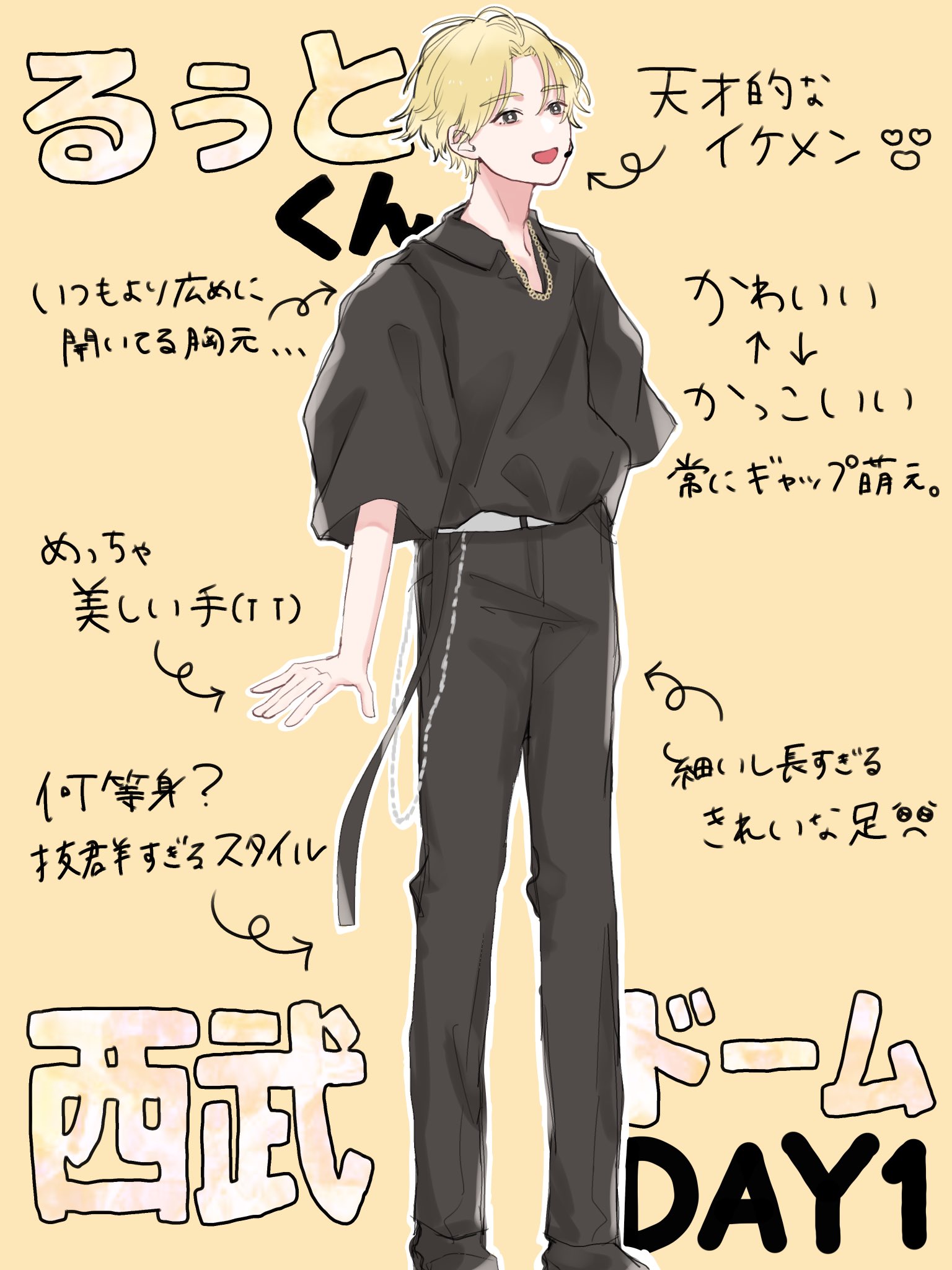 すとぷり　るぅと　缶バッチ　アリツア　等身　　黒衣装 はなもね。 on X: 