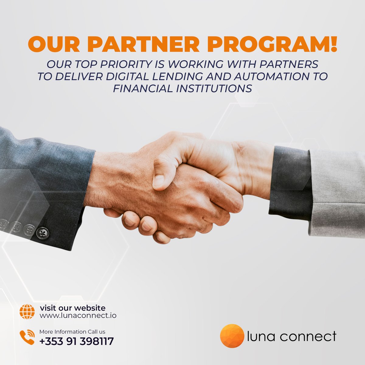 Working with technology and implementation partners is key to delivering digital transformation projects in financial services, find out more about our partner program here hubs.ly/Q01l4D-70

#LunaConnect #fintech #digital #technology #lending #businesslending #cooperatives