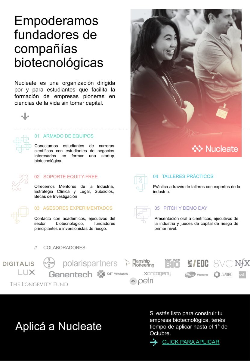 InisBiotech's tweet photo. Anunciamos que está abierta la convocatoria al Nucleate Global Activator 2022-2023

Aplicá al programa: https://t.co/7eSoY63UXU

Para escuchar más de que se trata Nucleate anotate en las sesiones informativas desde este link: https://t.co/7UYOzcPWyE

https://t.co/rqB2CkWg7U https://t.co/aGmx0Zn2pl