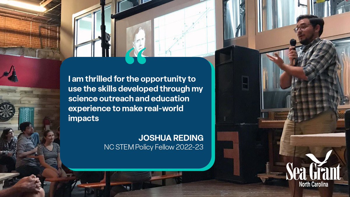 SeaGrantNC's tweet photo. Our final NC #STEM Policy Fellow is Joshua Reding, a doctoral candidate in physics and astronomy at @UNC. He studies white dwarf stars, including those that result in failed supernovae, and is working with @NCSTI. 💫

Learn more: https://t.co/nPXQA4ZX6u https://t.co/CbPjSHV31d