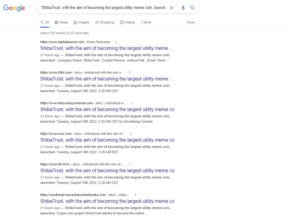 MyShibaTrust's tweet photo. This is a report from marketing and promotion. π’
We've spread the word about #ShibaTrust and it's been spread and tracked through all search engines π https://t.co/sgMNHfFueX