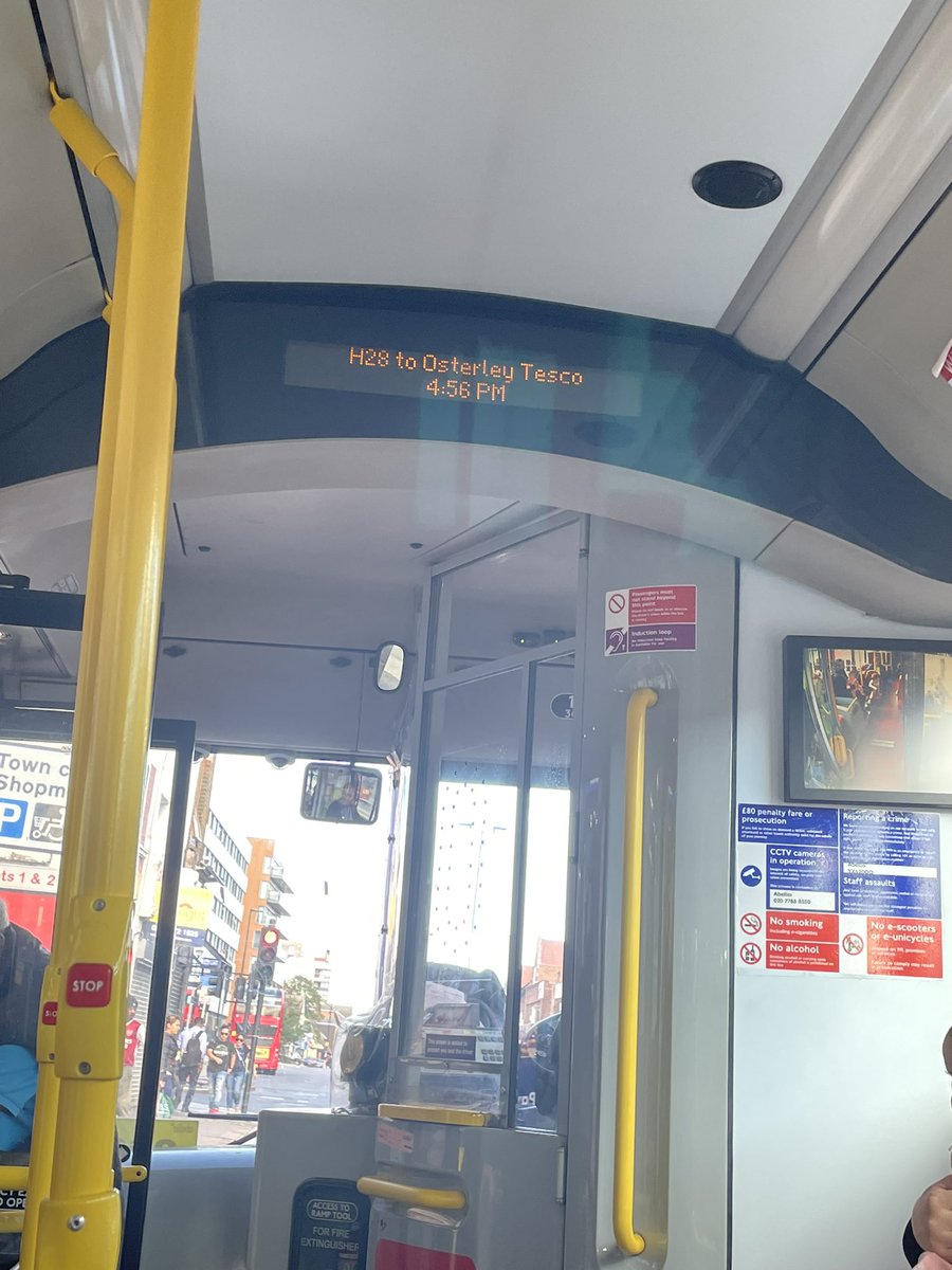 Bus number #H28 arrives. This driver has no clue about the 60 minutes delay. #TFL take care of this callous behaviour.