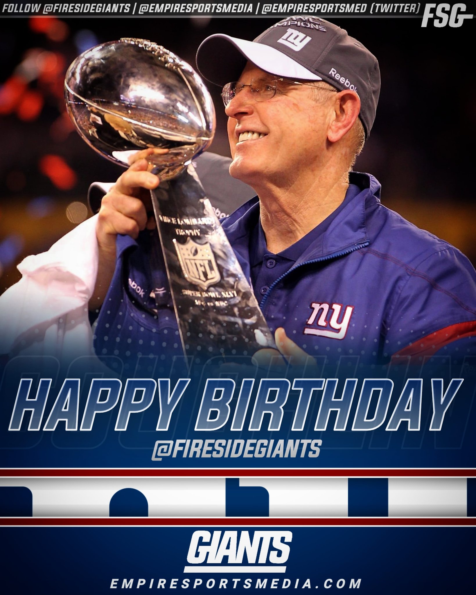 Happy 76th Birthday to the GOAT and 3X Superbowl Champion, Tom Coughlin!!     