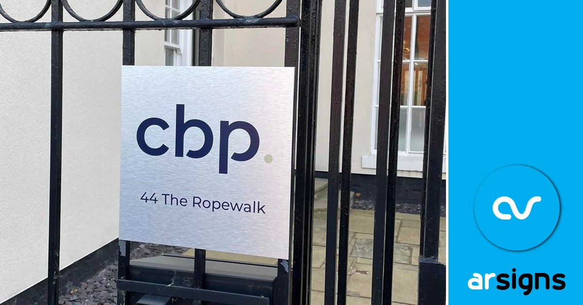 ArSigns's tweet photo. We've been nursing our post-bank holiday blues with a rather stylish installation for #Nottingham #architects @CBPArchitects.

We've used an array of #buildingsigns, including built-up stainless steel lettering, frosted #windowvinyl and butler #dibond panels. https://t.co/inkn4SZ5lR